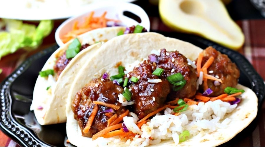 Barbecue Meatball Tacos