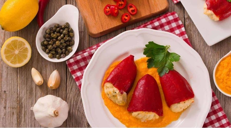 Cod Stuffed Peppers