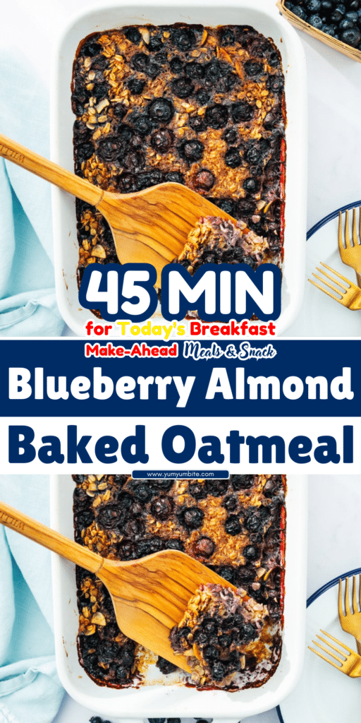 Blueberry Almond Baked Oatmeal