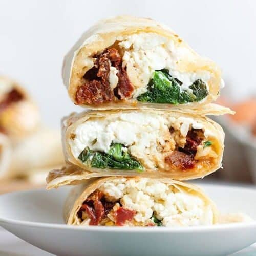 Feta and Spinach Wrap