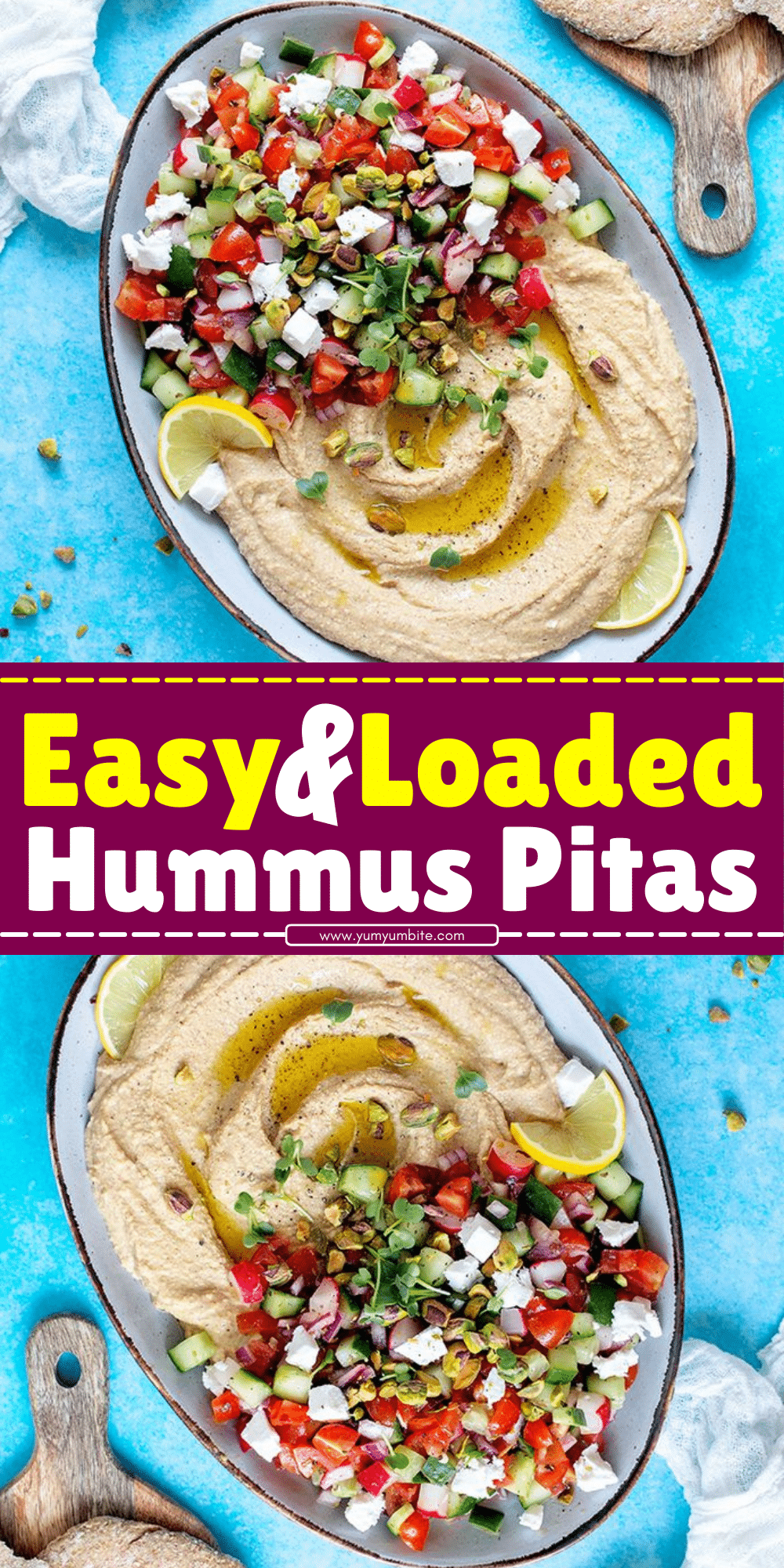 Loaded Hummus Pitas