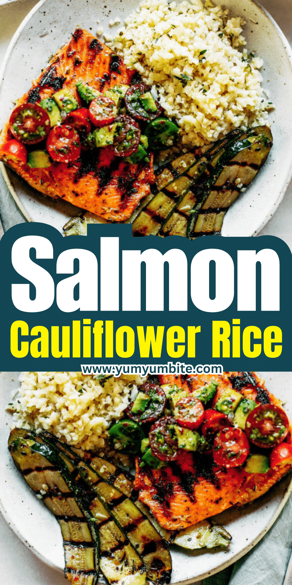 Salmon with Cauliflower Rice