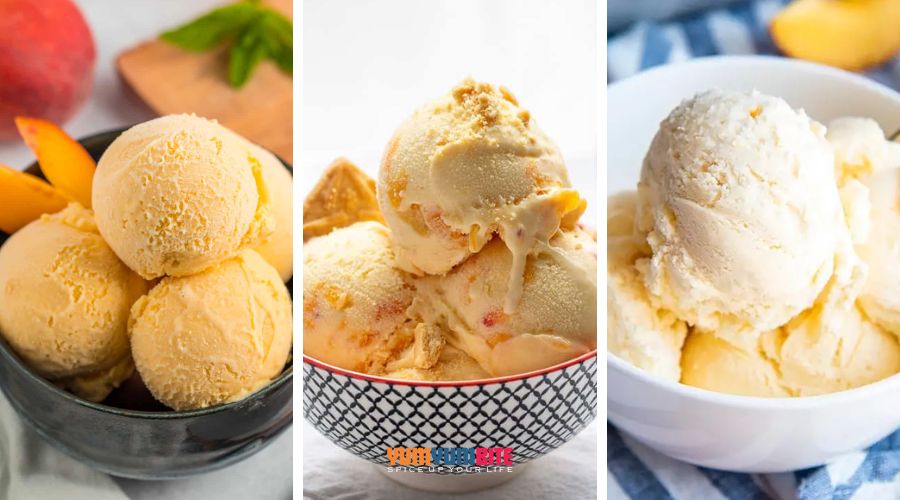 peach ice cream recipes