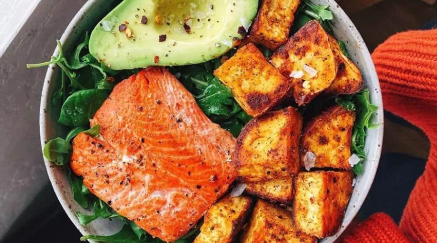 Salmon and Sweet Potato Bowl