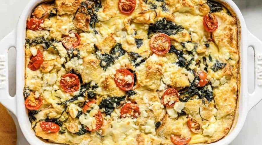 Spinach Feta Strata