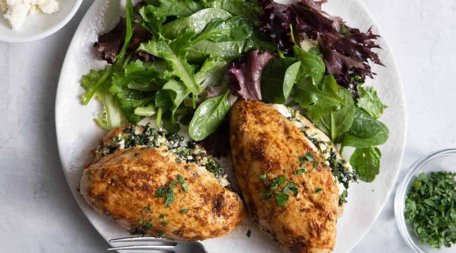 Spinach Feta Stuffed Chicken Breast