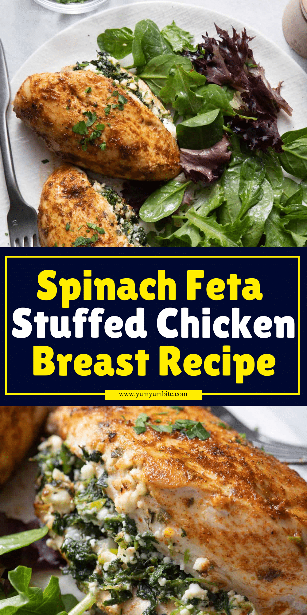 Spinach Feta Stuffed Chicken Breast