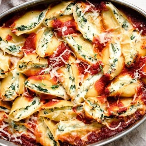 spinach and ricotta stuffed shells